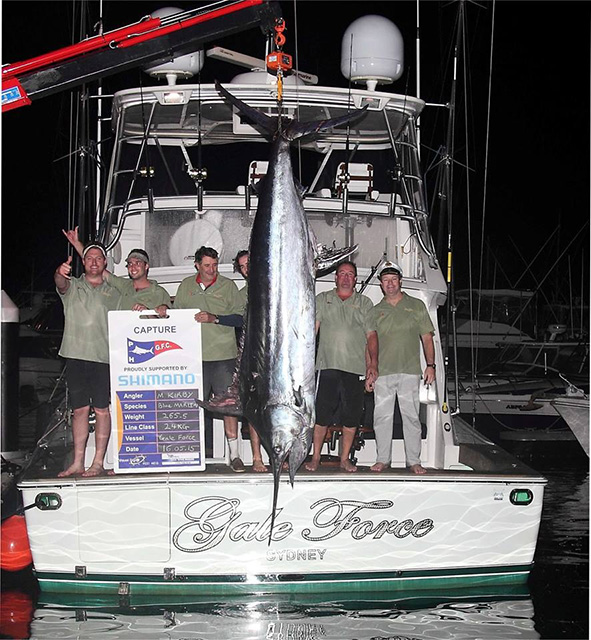 ANGLER: Michael Kirby SPECIES: Blue Marlin WEIGHT: 265.5 kgs LURE: JB Lures, 10" Dingo